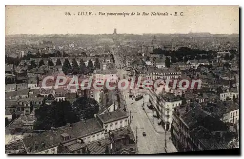 Ansichtskarte AK Lille Vue Panoramique De La rue Nationale