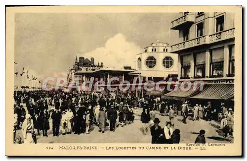 Cartes postales Malo Les Bains Les Logettes Du Casino Et La Digue