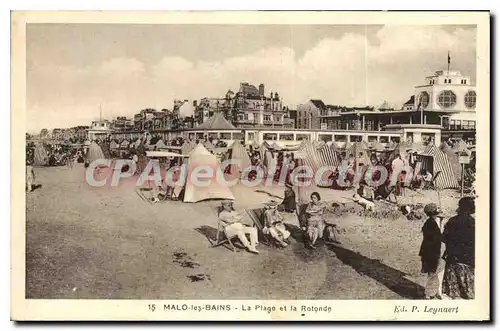 Ansichtskarte AK Malo Les Bains La Plage Et La Rotonde