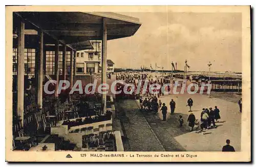 Cartes postales Malo Les Bains La Terrasse Du Casino Et La Digue