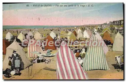 Cartes postales Malo Les Bains Vue Sur Une Partie De La Plage