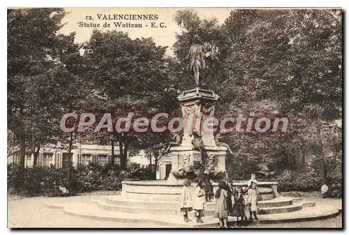 Cartes postales Valenciennes Statue De Watteau