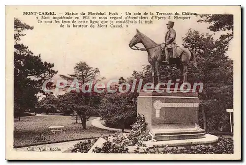 Cartes postales Mont Cassel Statue Du Marechal Foch