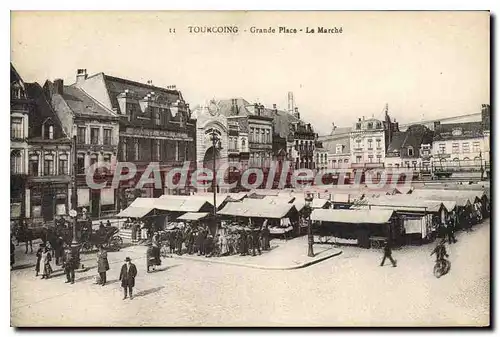 Cartes postales Tourcoing Grand Place Le March�