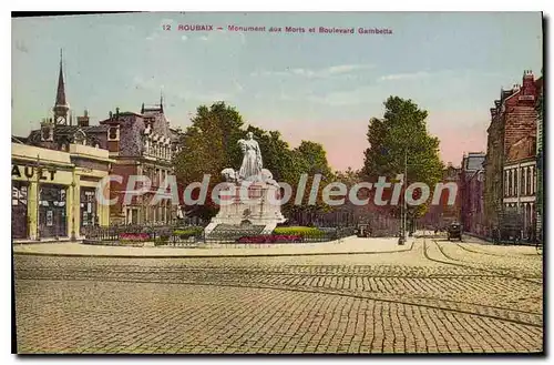 Ansichtskarte AK Roubaix Monument Aux Morts bd Gambetta