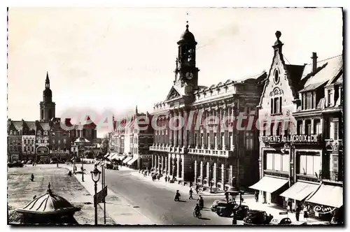 Ansichtskarte AK Cambrai L'Hotel De Ville La Grand Place