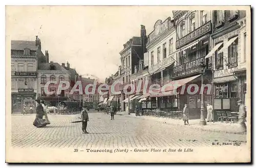 Cartes postales Tourcoing Grande Place Et Rue De Lille