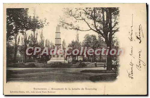 Cartes postales Tourcoing Monument De La Bataille De Tourcoing