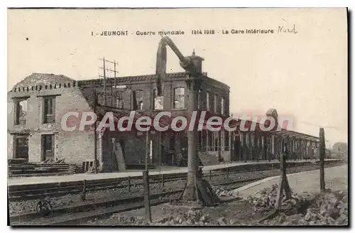 Cartes postales Jeumont Guerre Mondiale la gare int�rieure