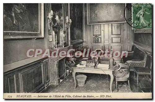 Cartes postales Beauvais Interieur De I'Hotel de ville cabinet du maire