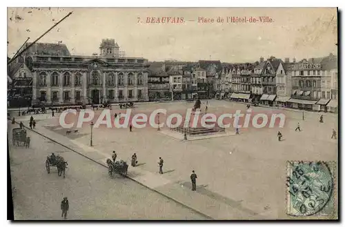 Cartes postales Beauvais Place De I'Hotel De Ville