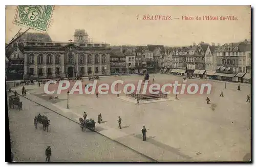 Cartes postales Beauvais Place De I'Hotel De Ville