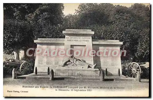 Cartes postales Clermont monument aux enfants