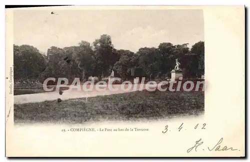 Cartes postales Compiegne Le Parc Au bas de la Terrasse