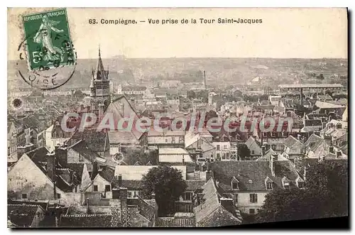 Cartes postales Compiegne Vue Prise De La Tour Saint Jacques