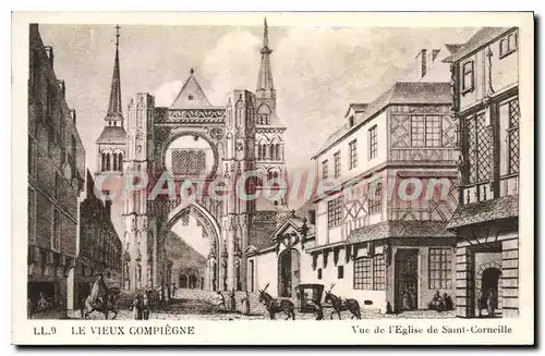 Cartes postales Compiegne Vue De I'Eglise Saint Corneille