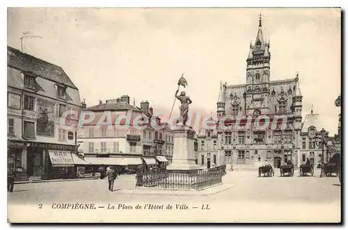 Cartes postales Compiegne La Place De I'Hotel De Ville