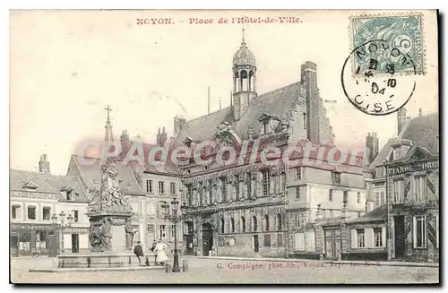 Cartes postales Noyon Place De I'Hotel De Ville