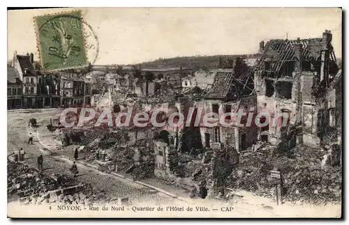 Cartes postales Noyon Rue Du Nord Quartier De I'Hotel De Ville
