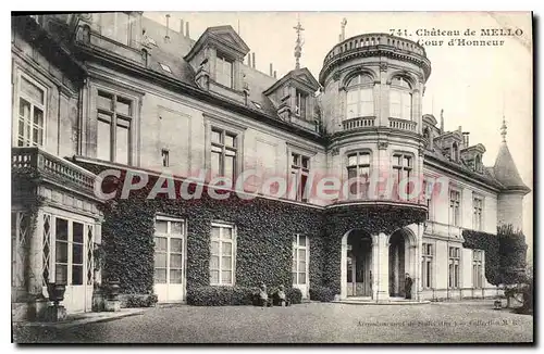 Cartes postales Chateau De Mello Cour D'Honneur