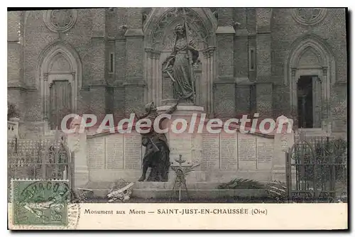 Cartes postales Saint Just En Chaussee monument aux morts