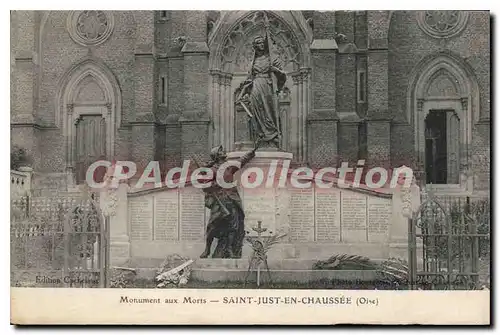 Cartes postales Saint Just En Chaussee monument aux morts