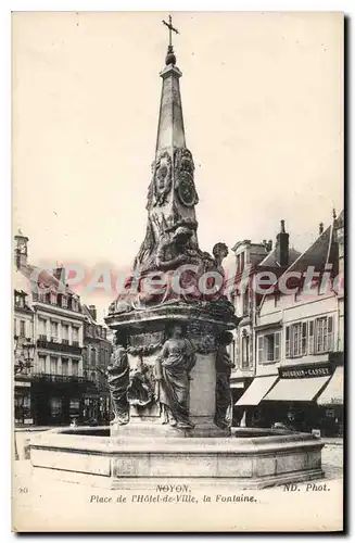 Cartes postales Noyon Place De I'Hotel De Ville