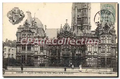 Cartes postales Arras Facade De I'Hotel De Ville place de la Vacquerie