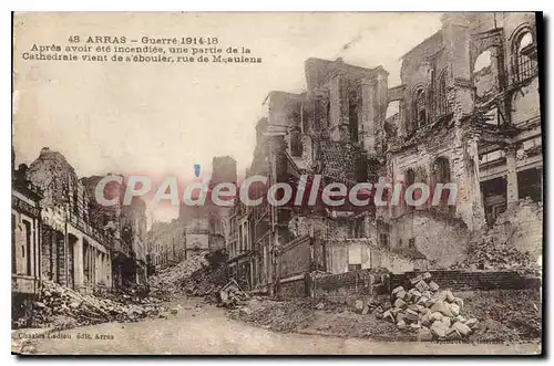 Cartes postales Arras Guerre 1914-1918 rue de Meaulens