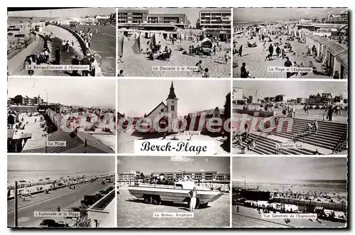 Cartes postales Berck Plage plage Nord bateau amphibie