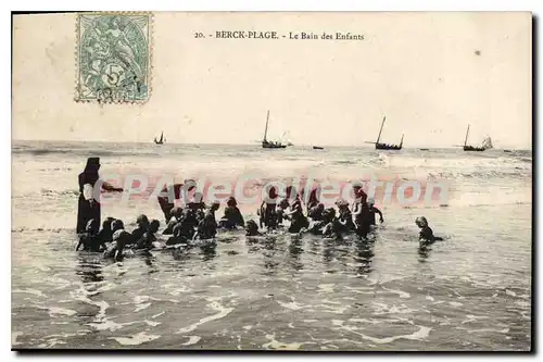 Ansichtskarte AK Berck Plage Le Bain Des Enfants