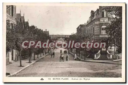 Ansichtskarte AK Berck Plage Avenue de l'�glise