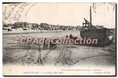 Cartes postales Berck Plage La Plage Mer Basse