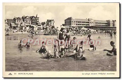 Cartes postales Berck Plage La plage devant l'h�pital maritime