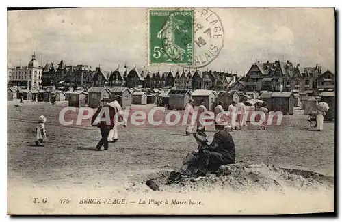 Cartes postales Berck Plage La plage � mar�e basse