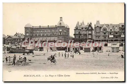 Cartes postales Berck Plage Et I'Eden Casino