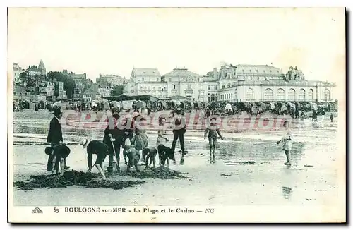 Ansichtskarte AK Boulogne Sur Mer La Plage et le casino