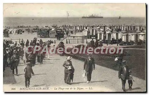 Cartes postales Boulogne Sur Mer La Plage Vue De La Digue