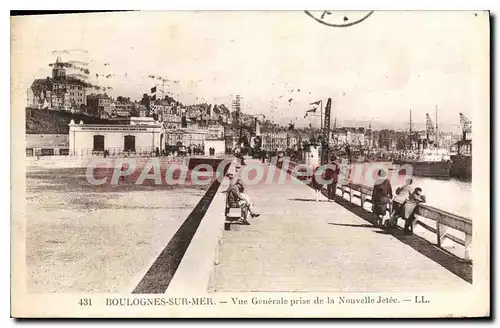 Cartes postales Boulogne Sur Mer Vue Generale Prise De La nouvelle jet�e