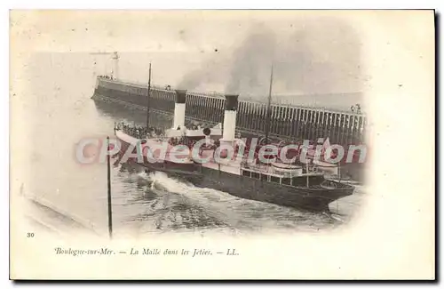 Cartes postales Boulogne Sur Mer La Malle Dans les jet�es