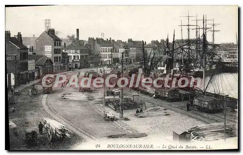 Ansichtskarte AK Boulogne Sur Mer Le Quai du bassin