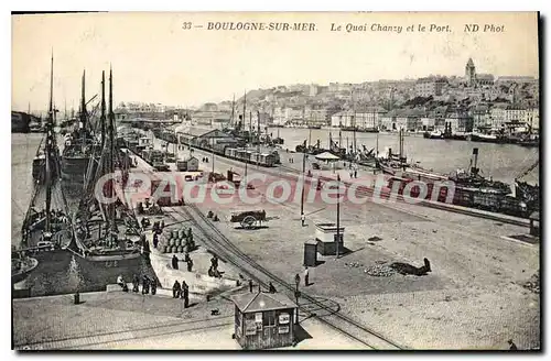 Cartes postales Boulogne Sur Mer Le Quai Chanzy et le port