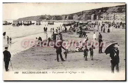 Cartes postales Boulogne Sur Mer Vue Generale de la plage