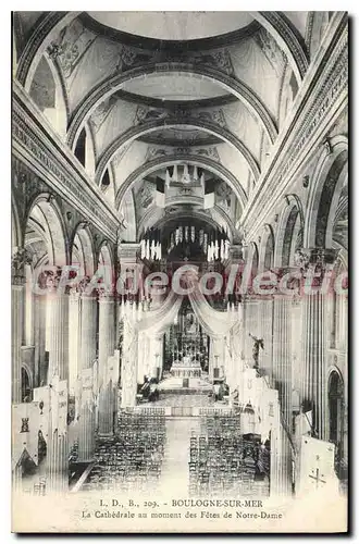 Cartes postales Boulogne Sur Mer La Cathedrale Au Moment des f�tes