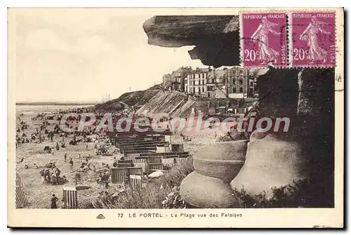 Cartes postales Le Portel La Plage vue des Falaises