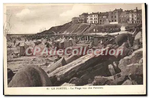 Ansichtskarte AK Le Portel La Plage Vue Des Falaises