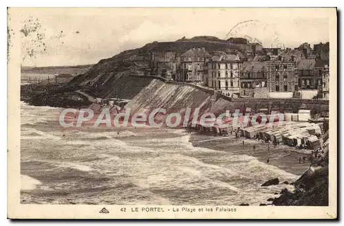 Cartes postales Le Portel La Plage Et Les Falaises