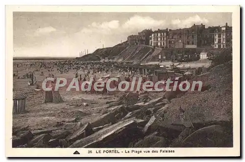 Ansichtskarte AK Le Portel La Plage Vue Des Falaises