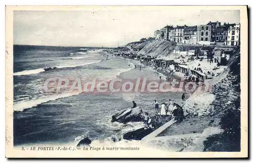 Cartes postales Le Portel La Plage � mar�e montante