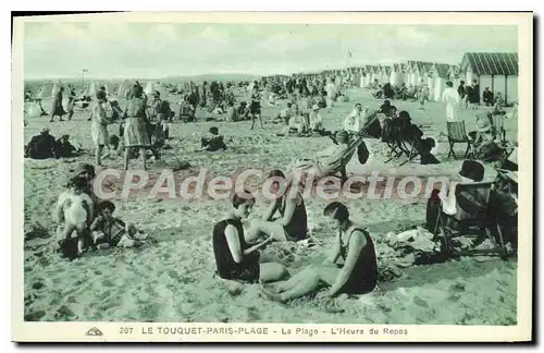 Cartes postales Le Touquet Paris Plage La plage l'heure du repos